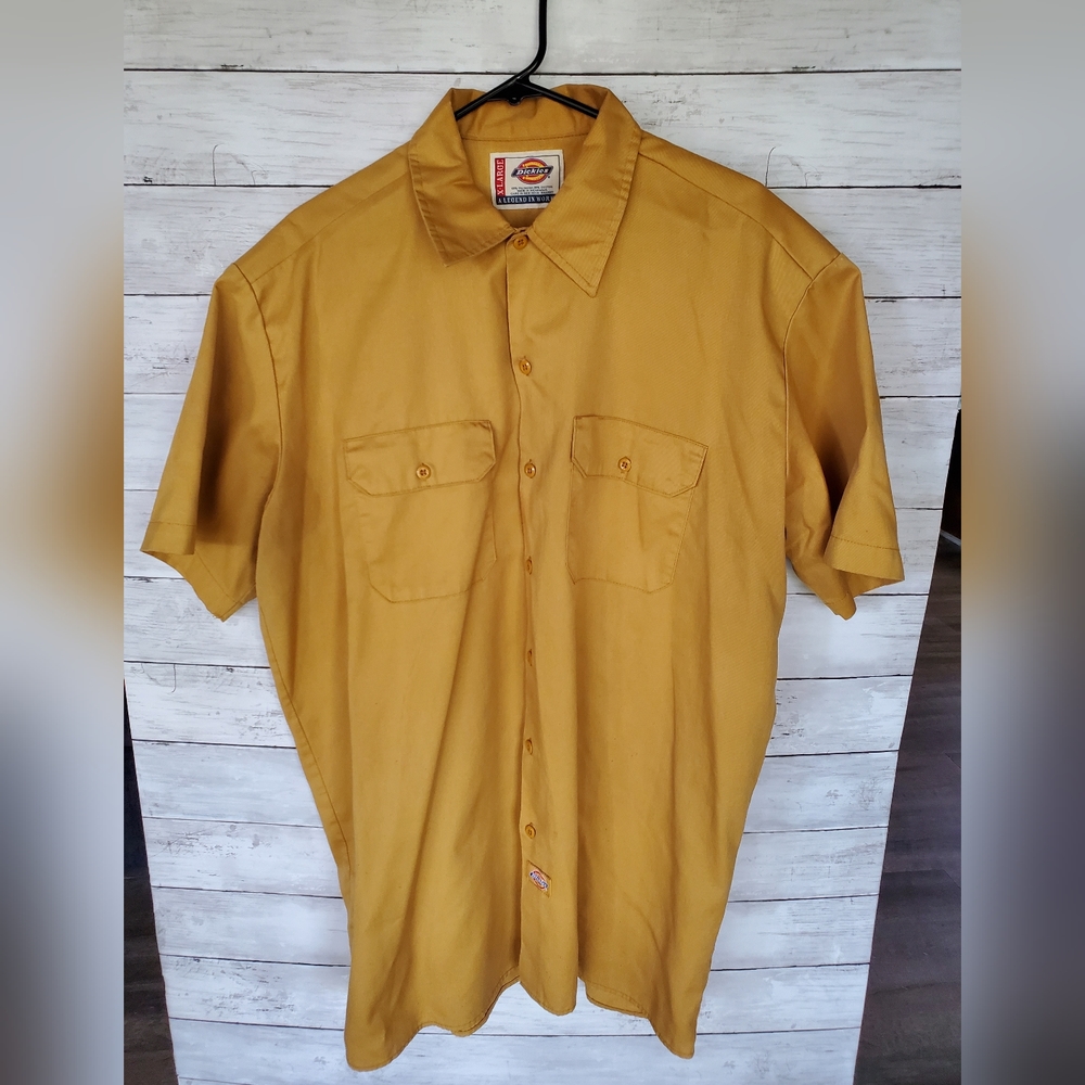 Dickies Dijon Mustard yellow work shirt